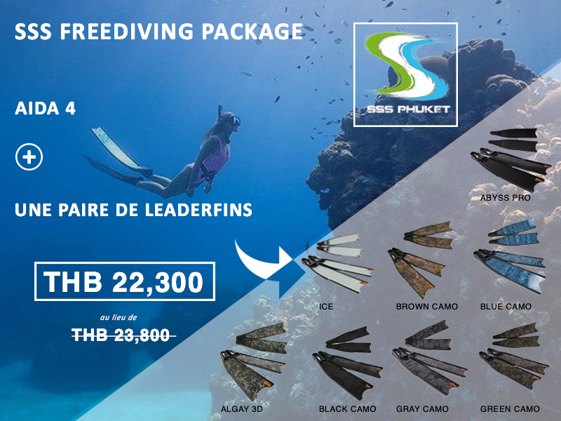 AIDA 4 Étoile Freediver Phuket Package Leaderfins