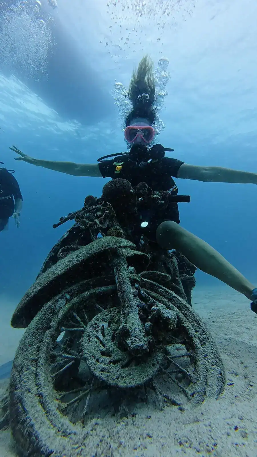 Non-swimmer trying scuba diving for the first time at Racha Yai