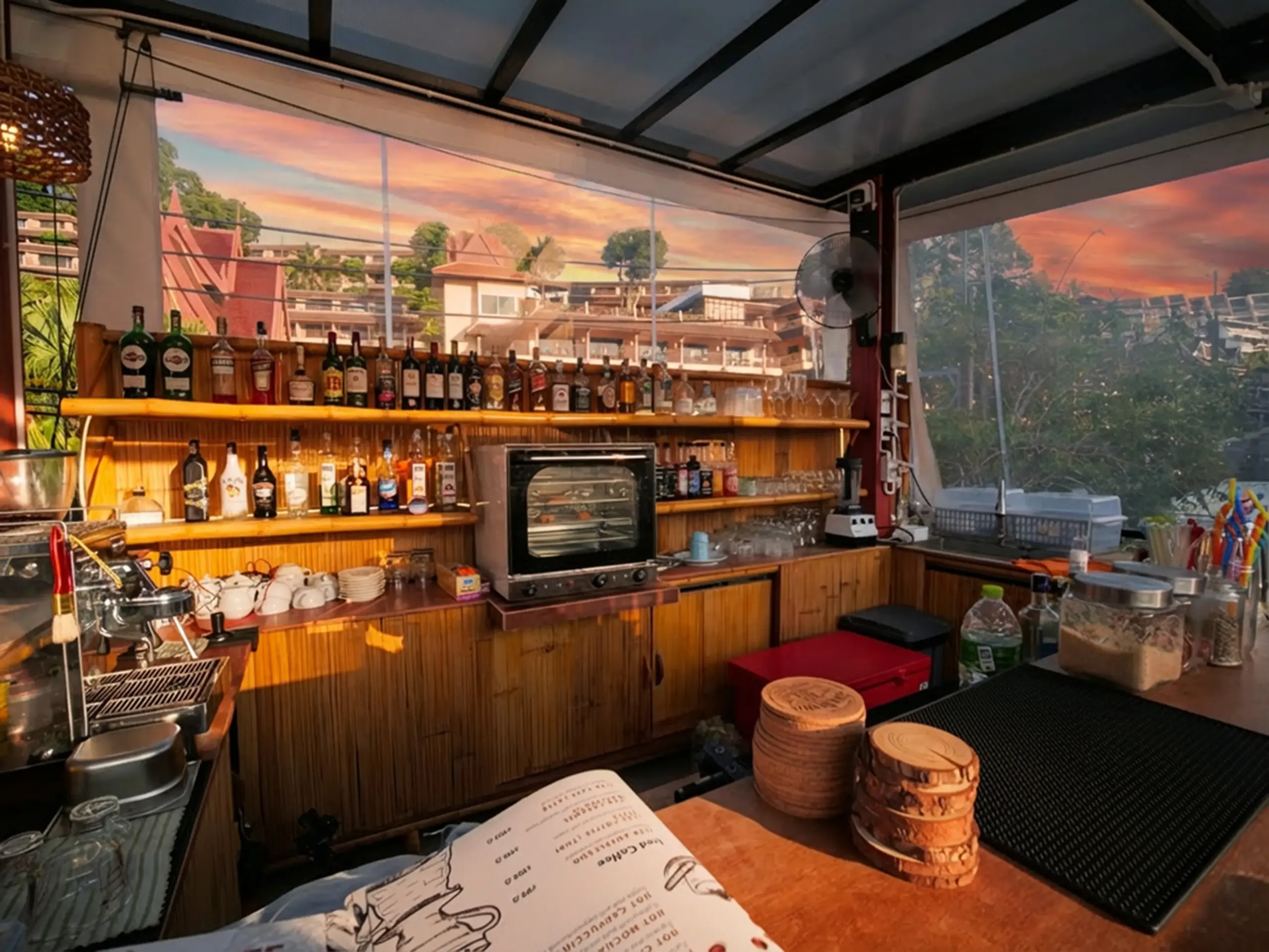 Bar counter at SSS Kata Bar & Café