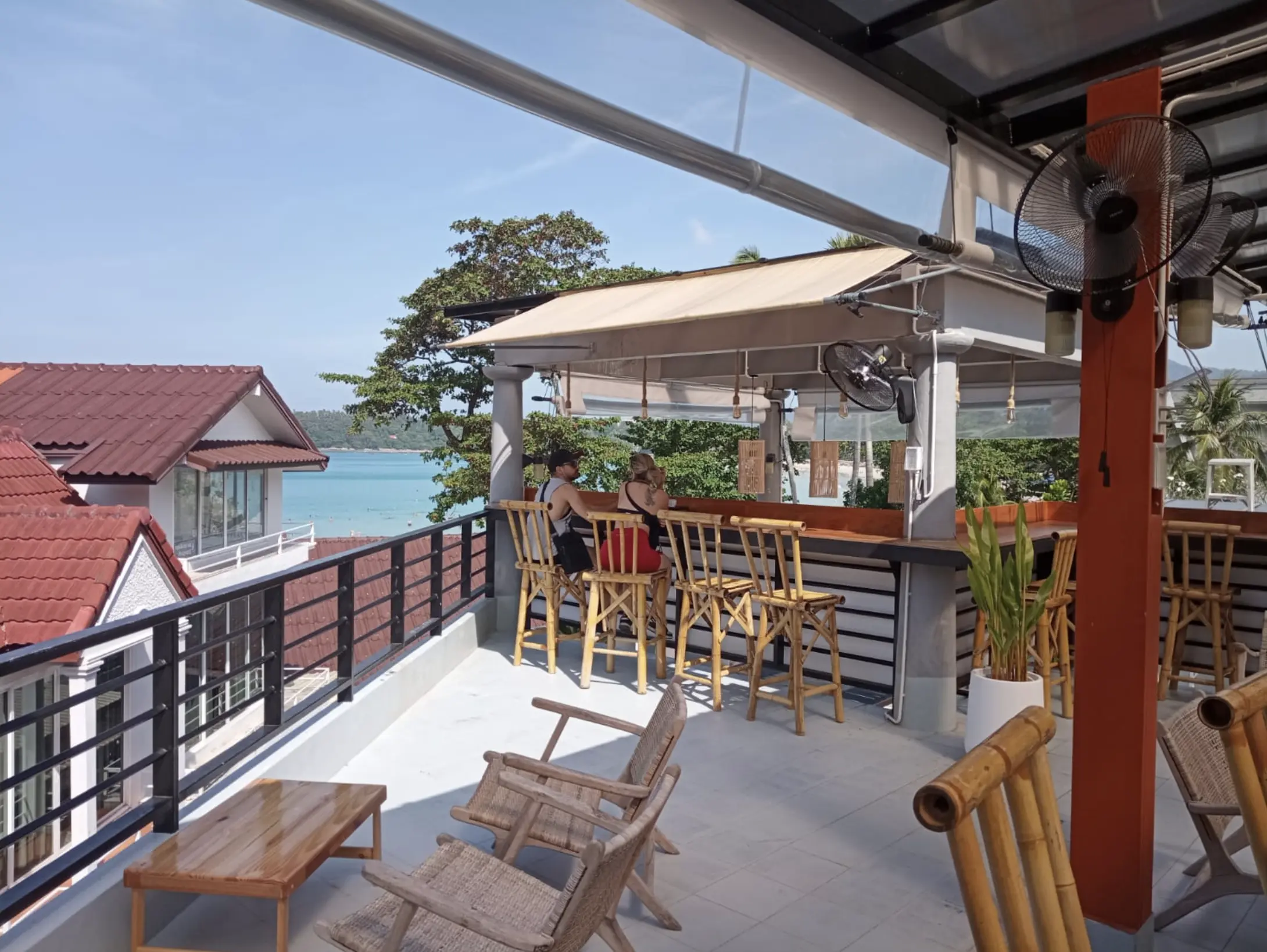 View of the bar counter at SSS Kata Bar & Café