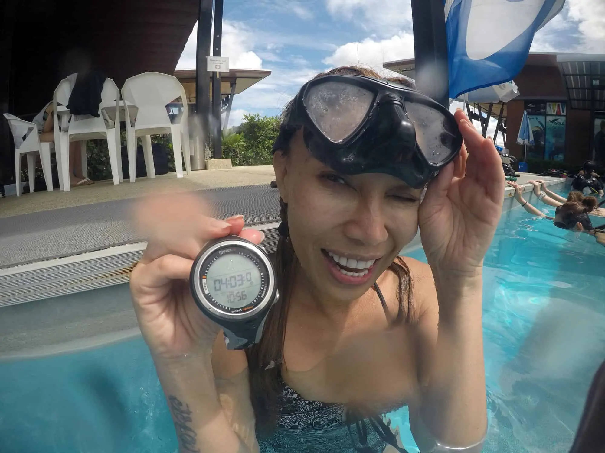 Static apnea freediving training at SSS Phuket