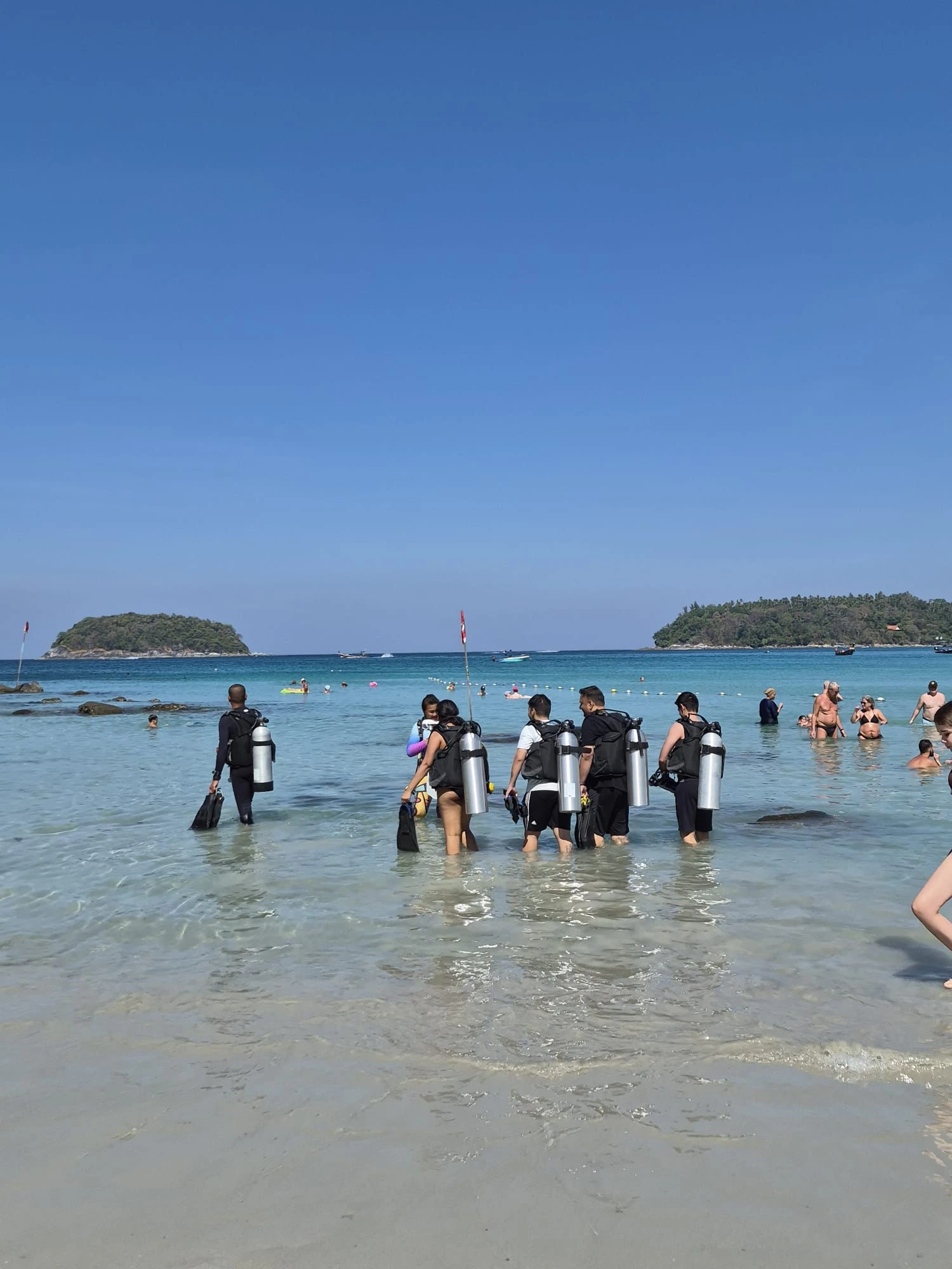 Certified diver on a Fun Dive at Kata Reef, Phuket